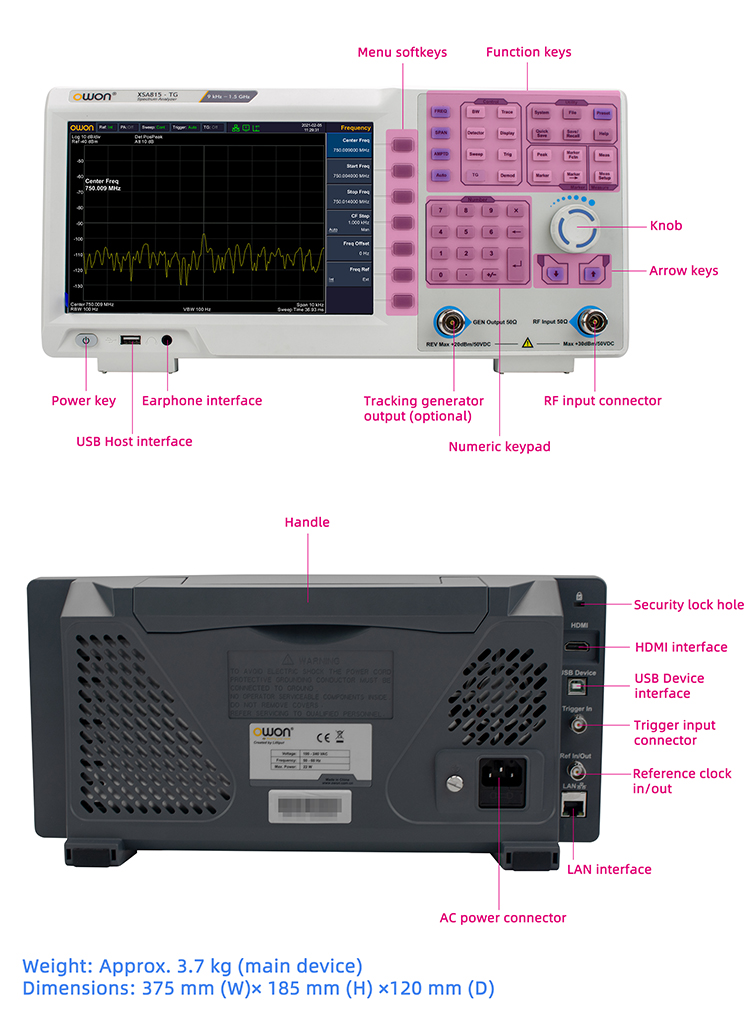 9 kHz – 1,5 GHz Spektrumanalys – Spectrum Analyzer Tracking Generator 1.5Ghz Bewertung und Preis